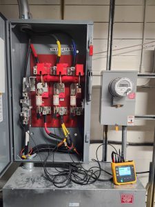 open electrical control panel